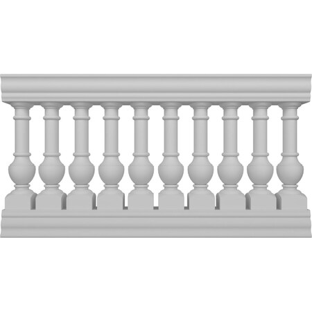 Ekena Millwork Fiberthane York Balustrade Railing Kit, Style L (6 3/8" On-Center Spacing to Pass 4" Sphere Code) BALK35X060YOL